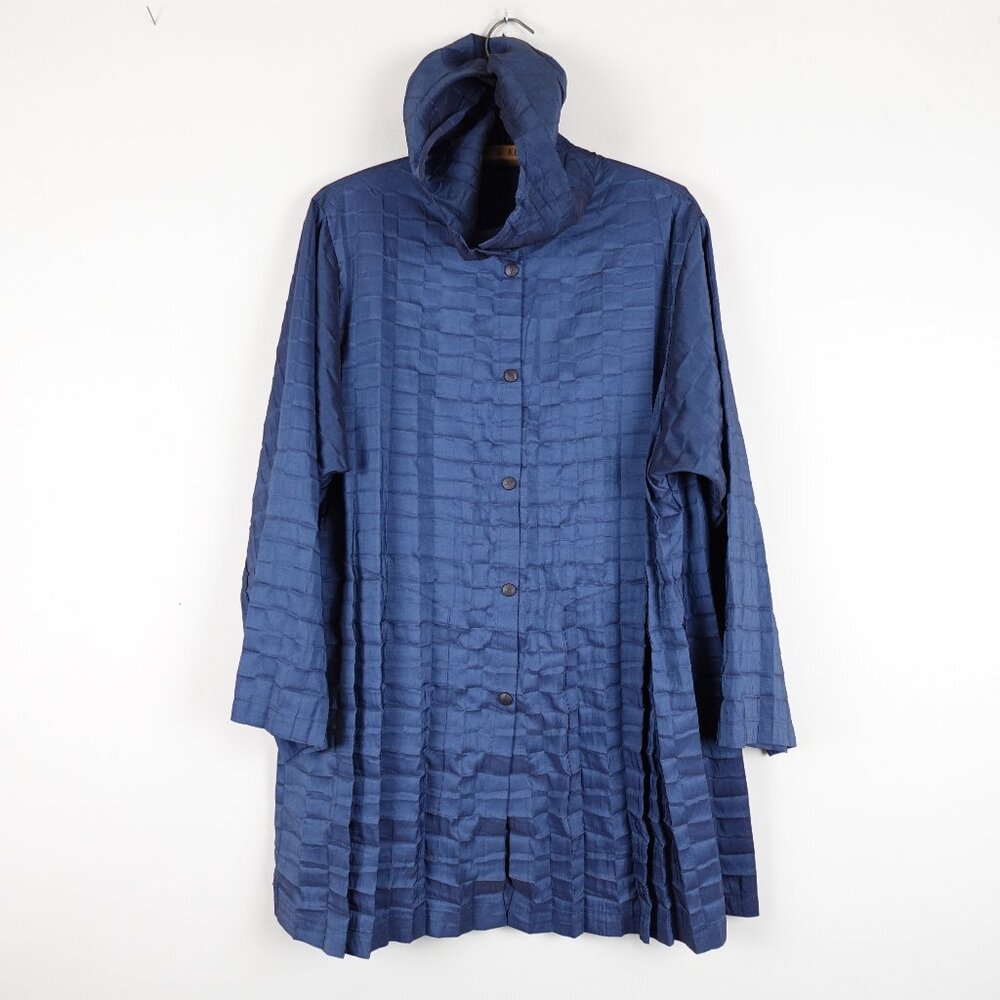 Babette San Francisco Pleated Iridescent Windbreaker Jacket Women's Medium